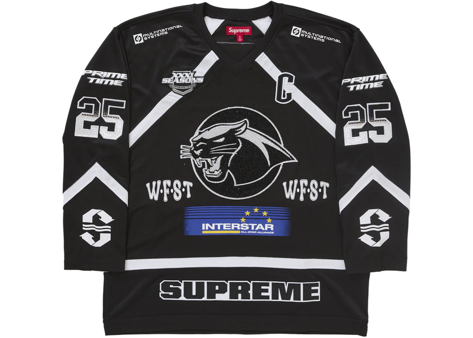 Supreme Rhinestone Hockey Jersey Black
