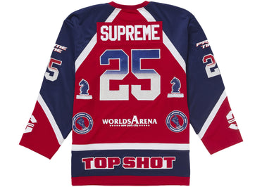 Maillot de hockey Supreme à strass rouge