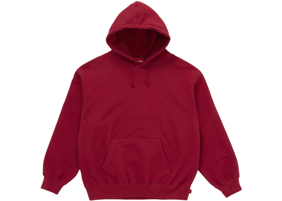 Supreme Satin Appliqué Hooded Sweatshirt (FW25) Red