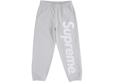 Supreme Satin Appliqué Sweatpant (FW25) Heather Grey