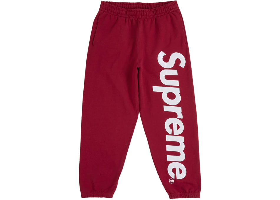 Supreme Satin Appliqué Sweatpant (FW25) Red