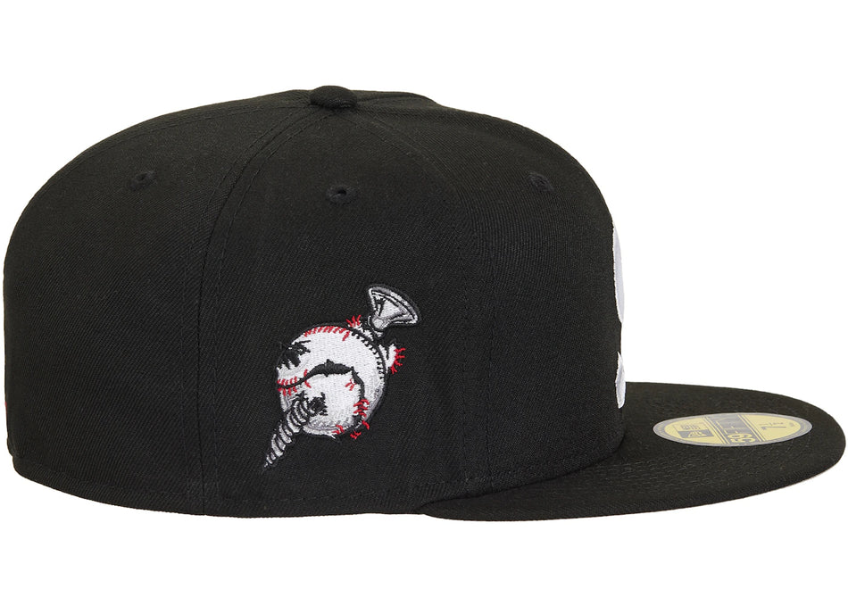 Supreme Screw Ball S Logo New Era 59Fifty Fitted Hat Black