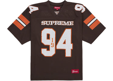 Supreme Sequin Football Jersey Brown