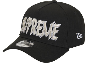 Supreme Sharp Spellout Adjustable New Era Cap Black