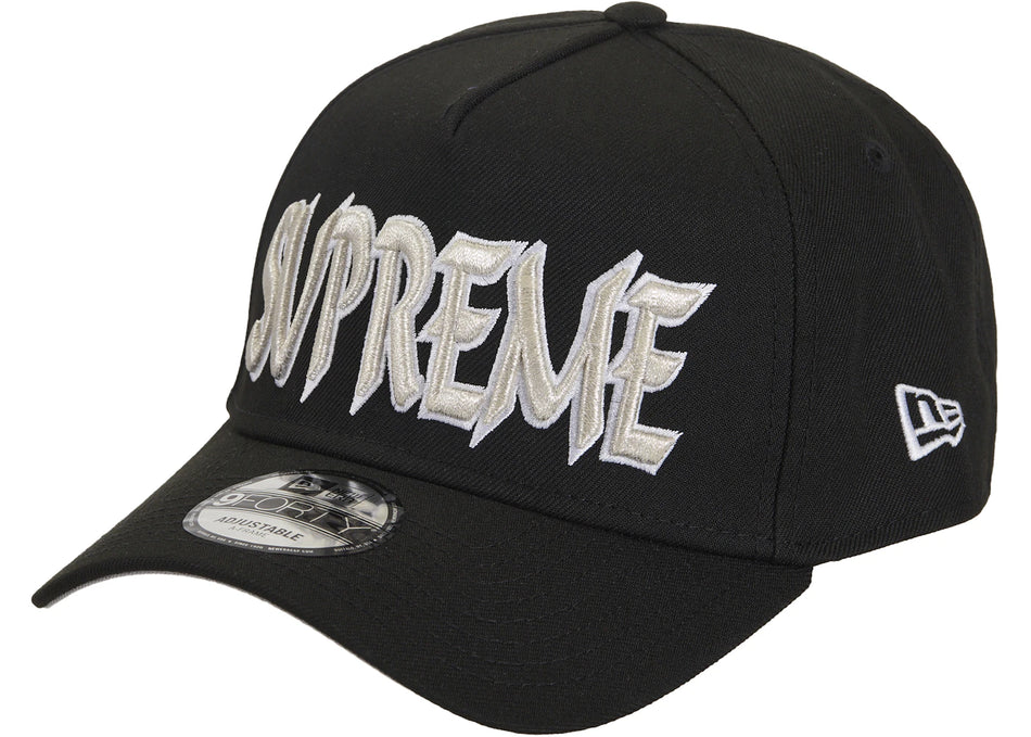 Supreme Sharp Spellout Adjustable New Era Cap Black