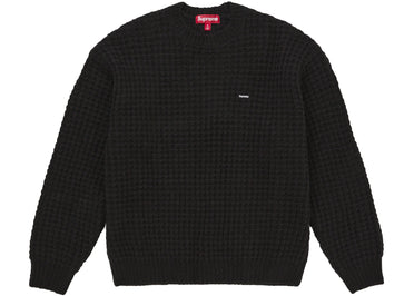 Supreme Small Box Waffle Sweater Black