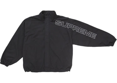 Supreme Spellout Embroidered Ripstop Track Jacket Black