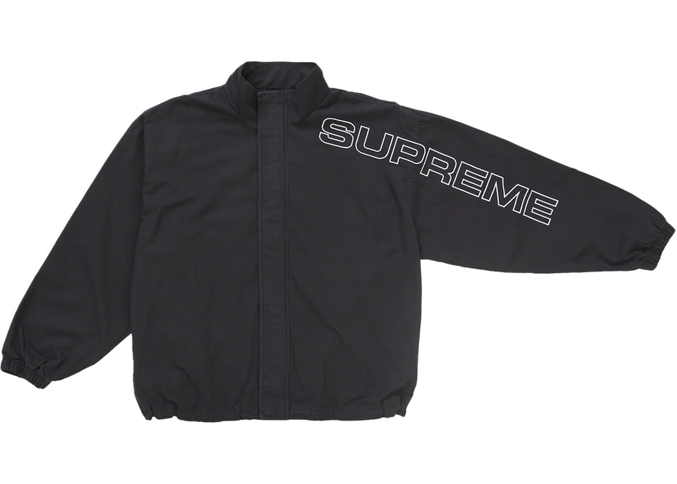 Supreme Spellout Embroidered Ripstop Track Jacket Black