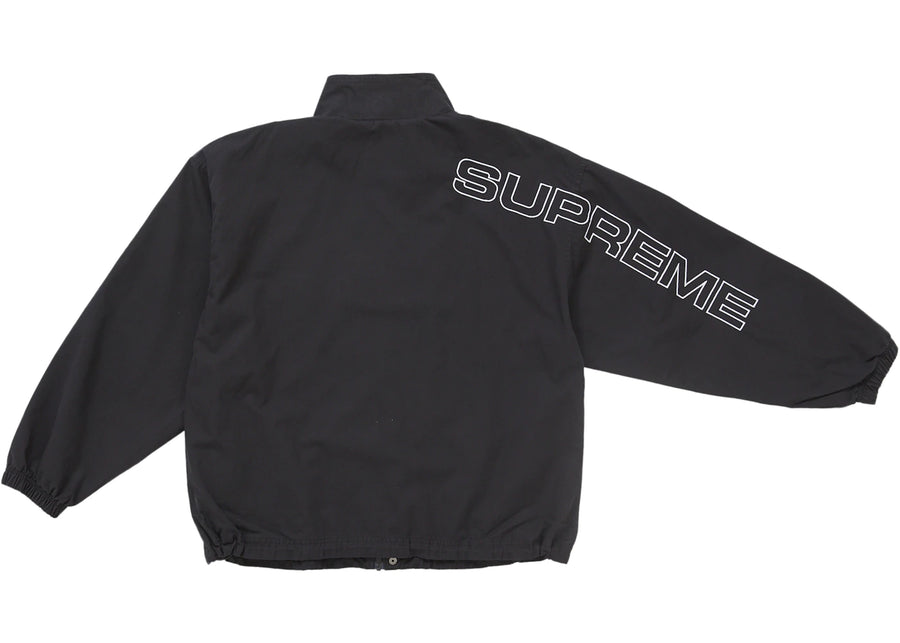 Supreme Spellout Embroidered Ripstop Track Jacket Black