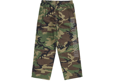 Supreme Spellout Embroidered Ripstop Track Pant Woodland Camo