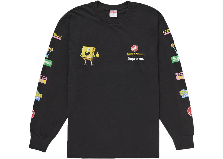 Supreme SpongeBob/Castelli Racing L/S Tee Black