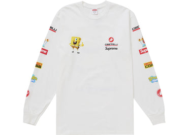 Supreme SpongeBob/Castelli Racing L/S Tee White
