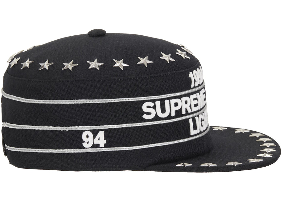 Chapeau bibi noir à clous Supreme Stars