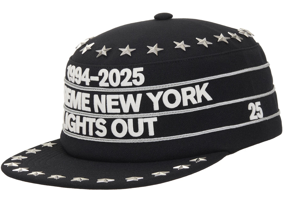 Chapeau bibi noir à clous Supreme Stars