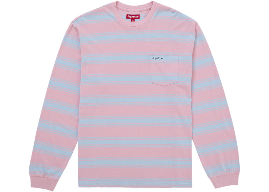 Supreme Stripe Pocket L/S Top Pink