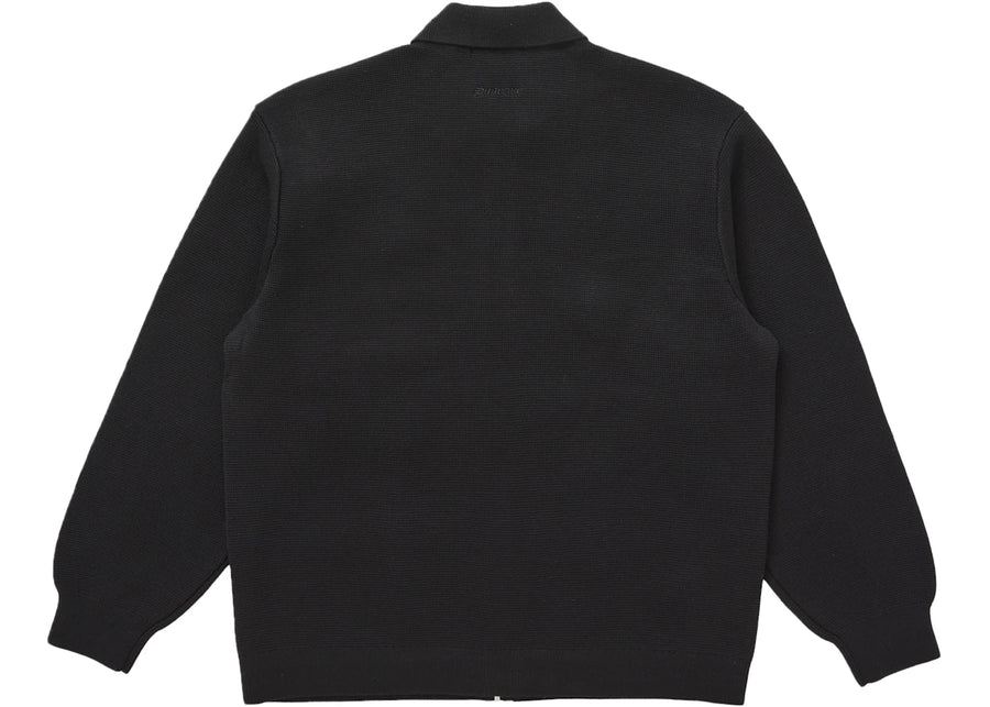 Supreme Studded Suede Zip Up Cardigan Black