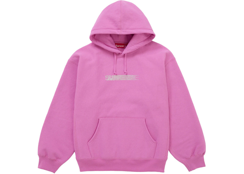 Supreme Swarovski Motion Logo Hooded Sweatshirt Pink
