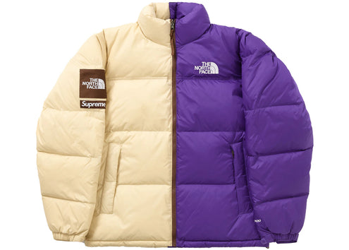 Supreme The North Face Split Nuptse Jacket White