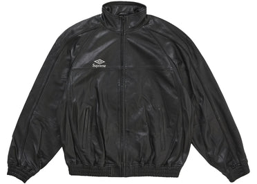 Supreme Umbro Leather Track Jacket Black