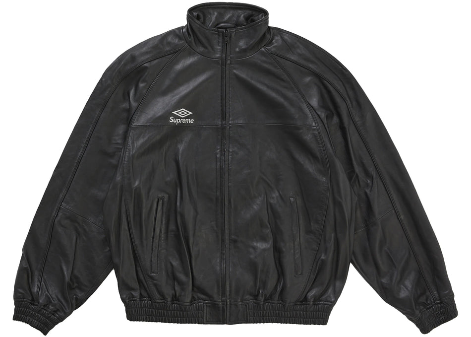 Supreme Umbro Leather Track Jacket Black