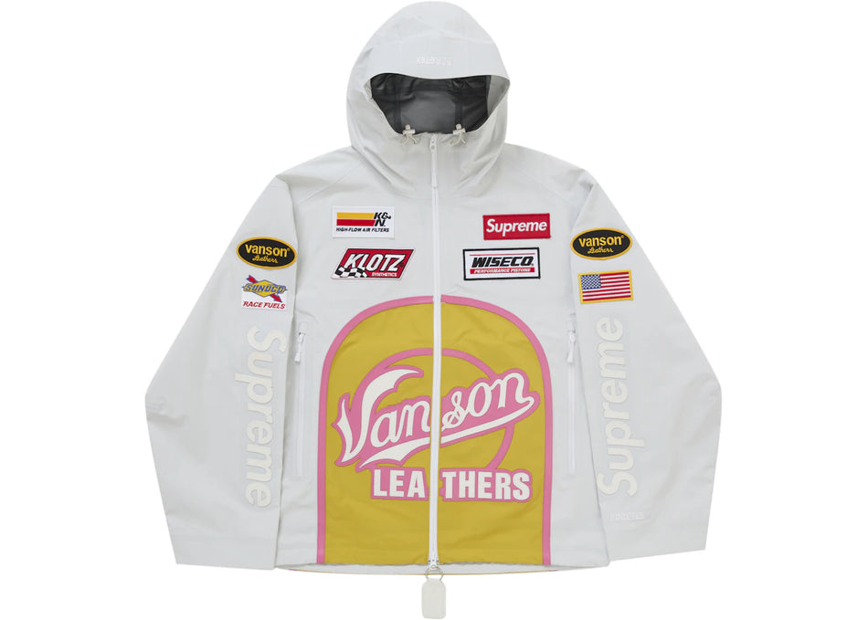 Supreme Vanson Leathers GORE-TEX Shell Jacket White