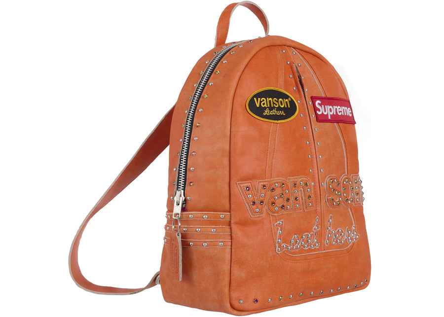 Supreme Vanson Leathers/b.b. Simon Backpack Orange