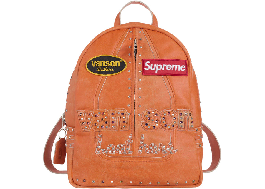 Supreme Vanson Leathers/b.b. Simon Backpack Orange