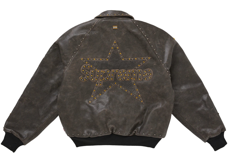 Supreme Vanson Leathers b.b. Simon Jacket Brown