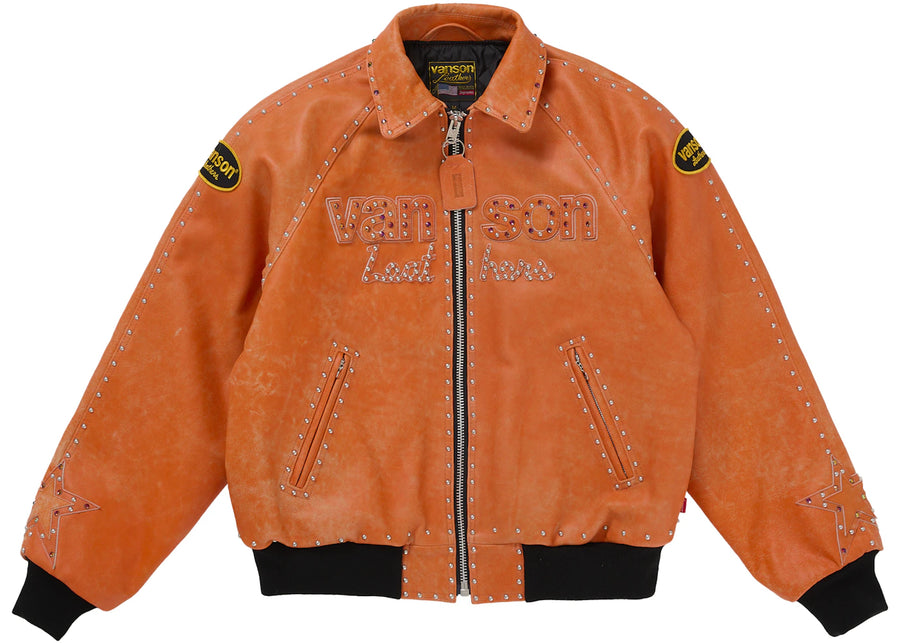 Supreme Vanson Leathers b.b. Simon Jacket Orange