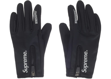Supreme WINDSTOPPER Zip Gloves (FW25) Black