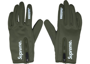 Supreme WINDSTOPPER Zip Gloves (FW25) Olive
