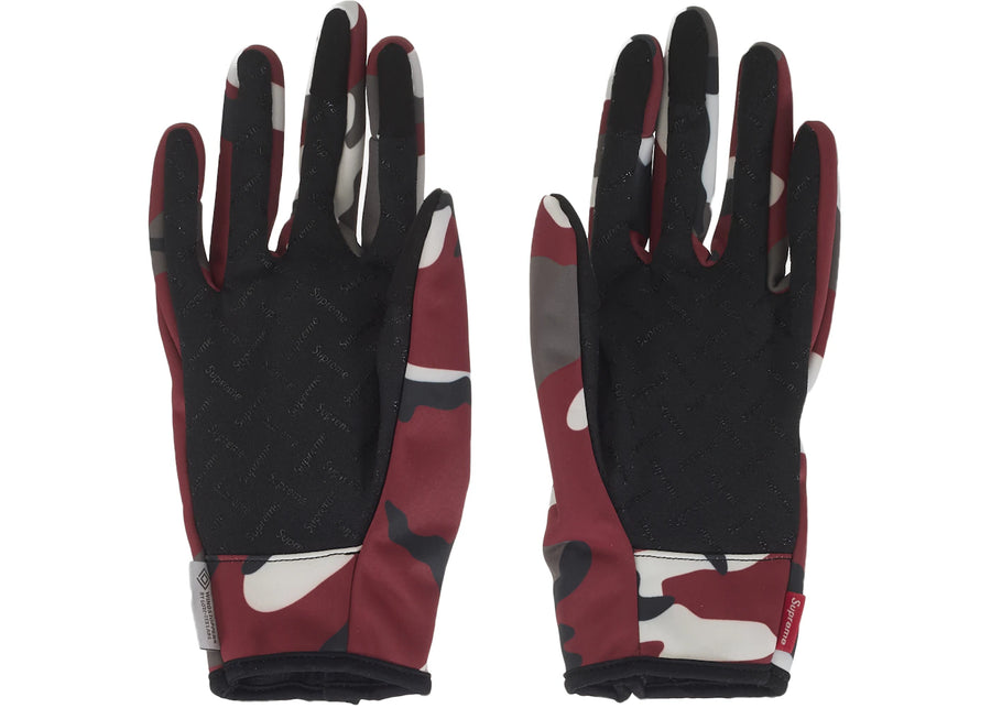 Supreme WINDSTOPPER Zip Gloves (FW25) Red Camo