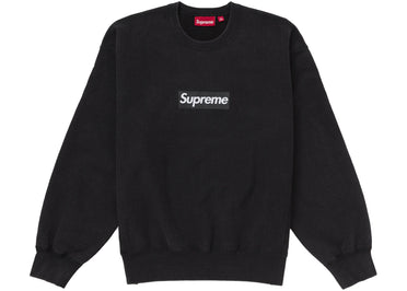 Supreme Washed Box Logo Crewneck Black