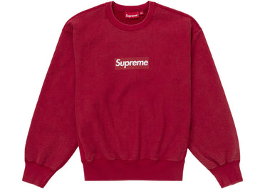 Supreme Washed Box Logo Crewneck Red