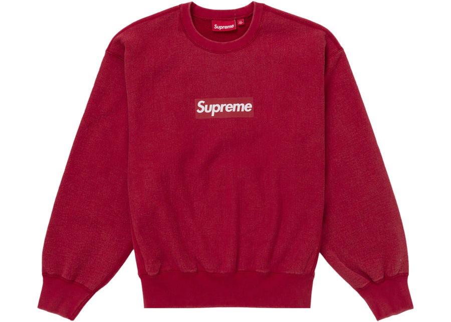 Supreme Washed Box Logo Crewneck Red