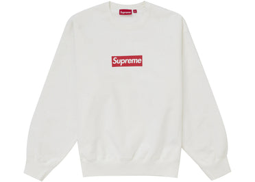 Supreme Washed Box Logo Crewneck White