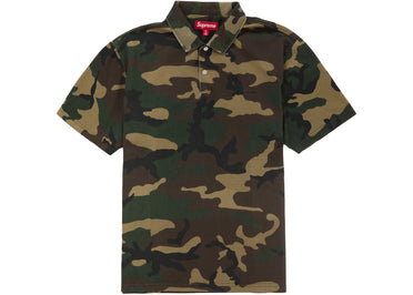 Supreme Washed Camo Polo Woodland Camo
