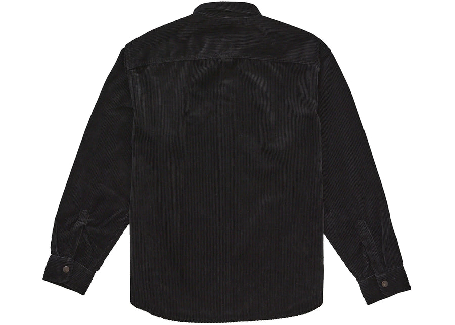 Supreme Wide Wale Corduroy Snap Shirt (FW25) Black