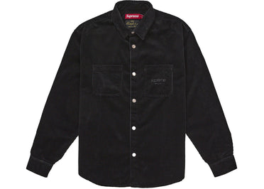 Supreme Wide Wale Corduroy Snap Shirt (FW25) Black