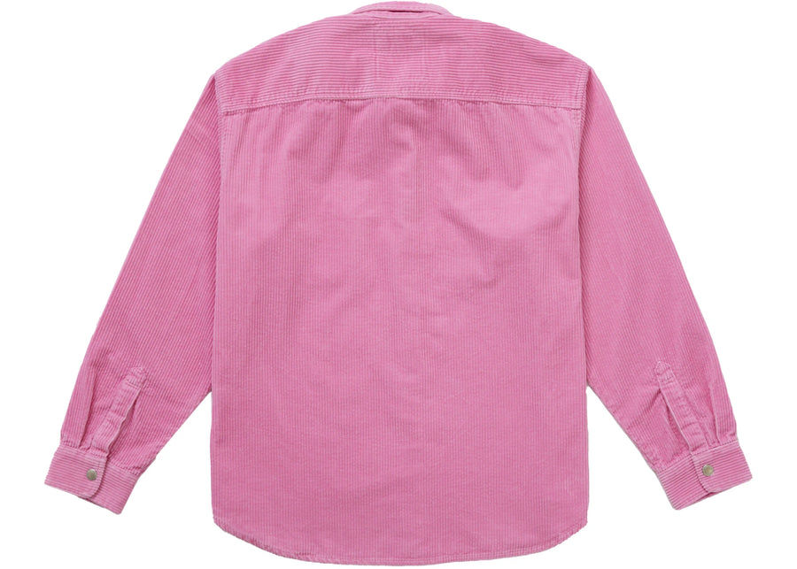 Supreme Wide Wale Corduroy Snap Shirt (FW25) Pink