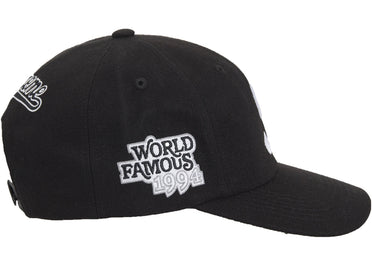 Supreme World Famous S Logo 6-Panel Black