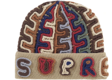 Supreme Yarn Applique Beanie Brown