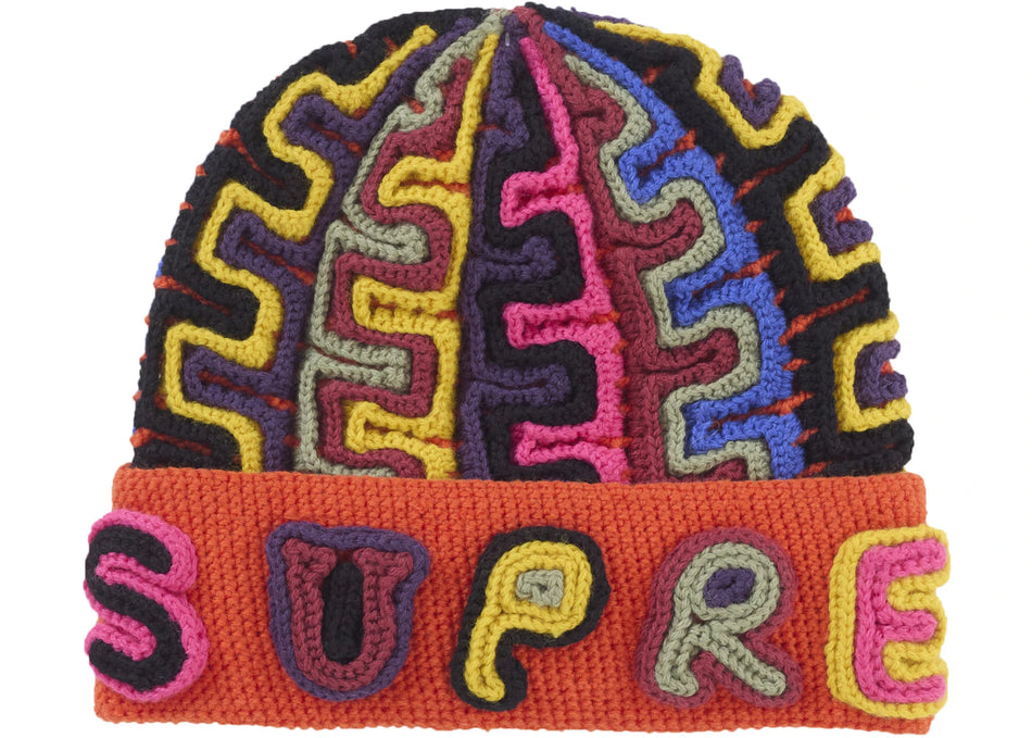 Supreme Yarn Applique Beanie Red