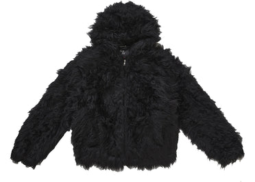 Supreme Y's by Yohji Yamamoto Faux Fur WINDSTOPPER Hooded Bomber Jacket Black