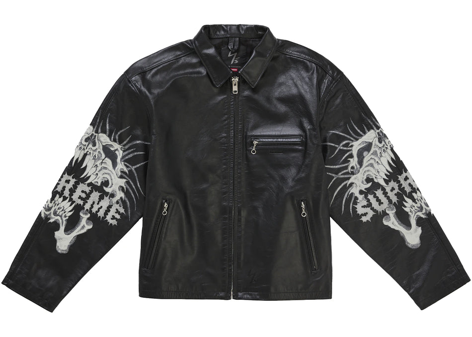 Supreme Y's by Yohji Yamamoto Leather Jacket Black