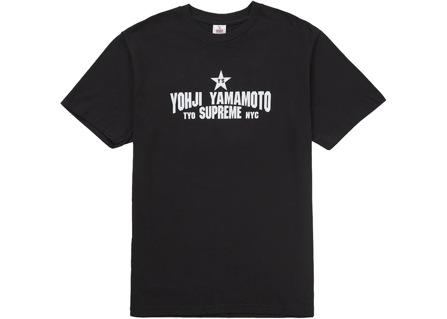 T-shirt noir Supreme Y's par Yohji Yamamoto Star
