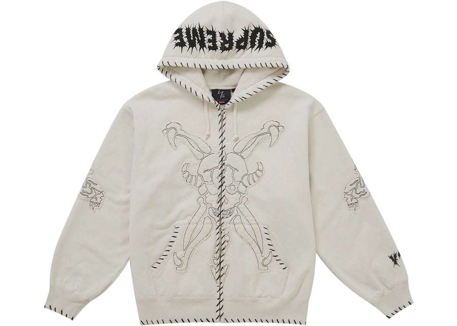 Sweat à capuche zippé Supreme Y's par Yohji Yamamoto, couleur naturelle