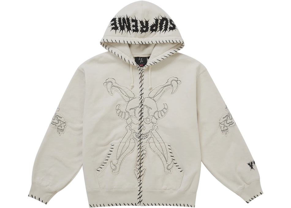 Supreme Y's by Yohji Yamamoto Zip Up Hooded Sweatshirt Natural