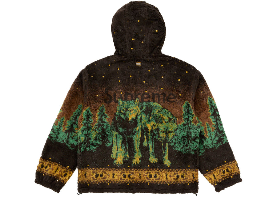 Supreme b.b. Simon Reversible Hooded Fleece Jacket Brown