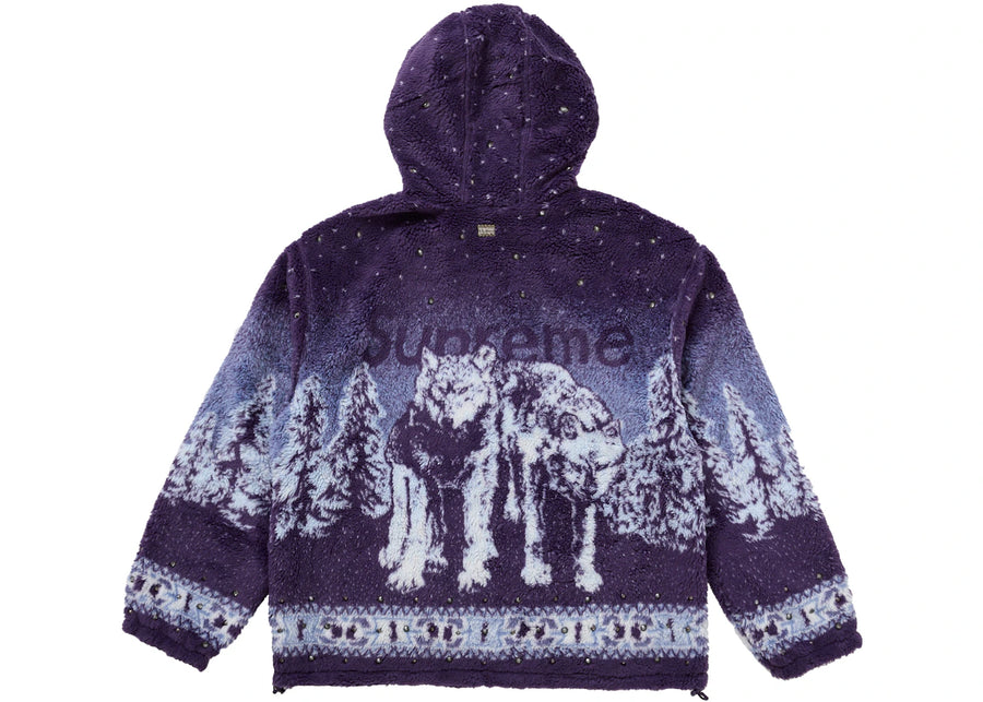 Supreme bb Simon Reversible Hooded Fleece Jacket Purple